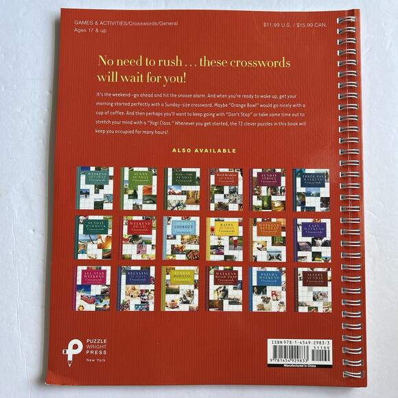 Sleeping in Late Weekend Crosswords Sunday Crosswords Series by Stanley Newman - Picture 6 of 8